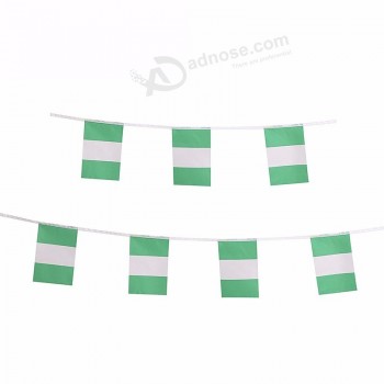 nigeria bunting flag benutzerdefinierte polyester nigerian string flagge