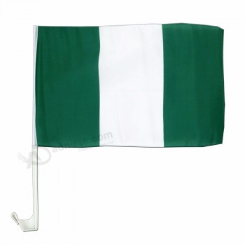 12x18 дюймов цифровой печатной полиэстер Нигерия Флаги окна автомобиля