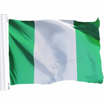 полиэстер 3 * 5Ft Нигерия флаг развевается национальный флаг