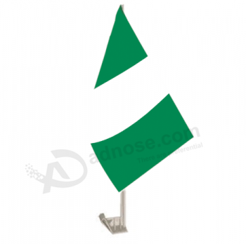 Dia nacional da nigeria bandeira do carro personalizado / bandeira do país nigeria janela do carro bandeira