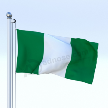 bandeira nigeriana de poliéster de tamanho padrão de suspensão bandeira nacional da nigeria