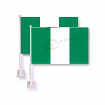 tecido de poliéster Janela lateral do carro banner country nigeria Bandeira da janela do carro