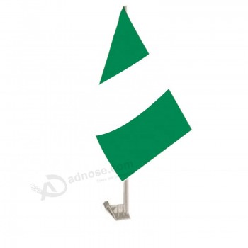 Bandera de coche de Nigeria de alta calidad con poste de plástico