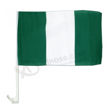 bandera nacional del coche de nigeria de poliéster de doble cara