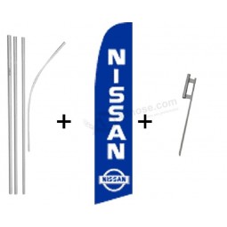 Nissan hoeveelheid 4 Super Flag & pole kits