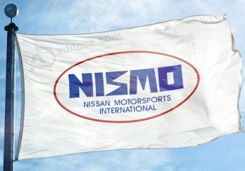 NISMO Flag Banner 3x5 ft Japanese Nissan Motorsport Car Racing Vintage White