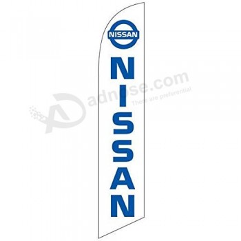 Nissan banner Kit de bandera de plumas de 12 pies con poste y espiga