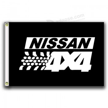 mccoco nissan 4X4 vlaggen banner 3x5ft-90x150cm 100% polyester, canvas kop met metalen doorvoertule, zowel binnen als buiten gebruikt