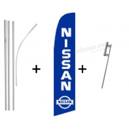 Nissan super flag & pole Kit con alta calidad