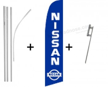 Nissan super flag & pole Kit con alta calidad