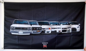 Фан-флаг Nissan GTR флаг баннер 3x5ft Человек пещера