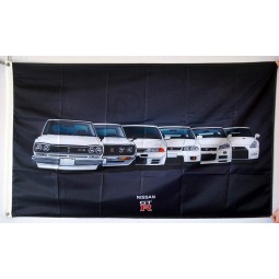 fanflag nissan GTR bandiera banner 3x5ft Grotta uomo