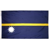 nauru flag 3x5 ft. nylon solarguard Nyl-Glo 100% made in USA to official united nations design specifications.