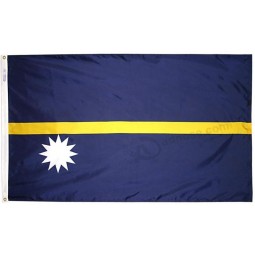 nauru flag 3x5 футов. нейлоновая солнечная защита Nyl-Glo 100% произведена в США в соответствии с официальными техническ