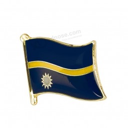 groothandel custom hoge kwaliteit nauru vlag badge met goedkope prijs