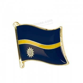wholesale custom high quality nauru flag badge with cheap price