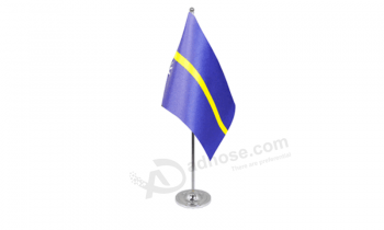 nauru satin table flag with high quality for sale