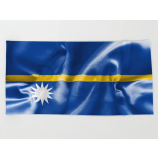 изготовленное на заказ высокомарочное пляжное полотенце флага Науру с дешевой ценой