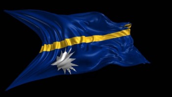 Flag of Nauru Beautiful 3d Stock Footage Video