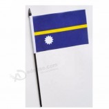 Wholesale custom mini country Nauru national hand held waving flag
