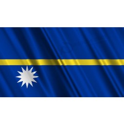 Flag of Nauru- Beautiful 3d animation of the Nauru flag in loop mode Motion Background - Storyblocks Video
