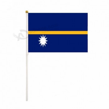 Hot verkoop 2019 eom nauru nationale logo hand vlag