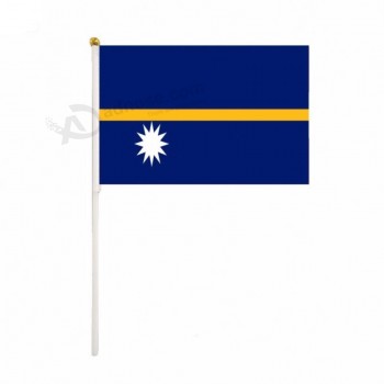 Venta caliente 2019 bandera nacional de la mano del logotipo nacional de eom nauru