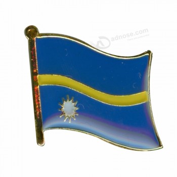 瑙鲁国家国旗翻领别针