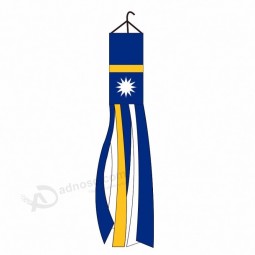fabrik preis drop shipping siebdruck nauru windsock flagge