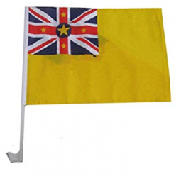 옥외 폴리 에스테 niue 국가 차 창 깃발