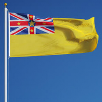 悬挂式旗帜国家耐用3 * 5英尺纽埃国旗