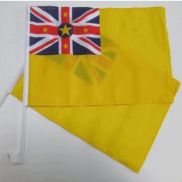 Fachmann fertigen 30 * 45cm Niue-Autofensterflagge besonders an