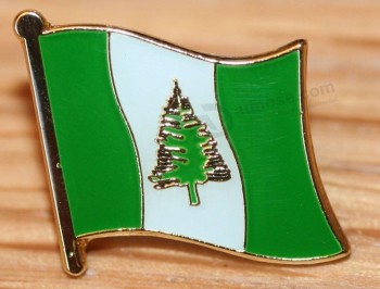 crachá de metal bandeira norfolk island com alta qualidade