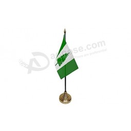 Packung mit 12 Norfolk-Inseln Desktop-Tischdekoration Flag Flaggen mit goldenen Basen Für Party-Konferenzen Office-Display