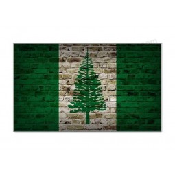 myheritagewear.com norfolk island flag backsteinmauer design rechteckiger magnet - ideal für innen und außen auf fahrzeugen