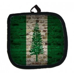 norfolk island flag backsteinmauer design küche Topflappen