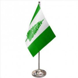 Australia Norfolk Island Territory Satin and Chrome Office Desk Table Flag
