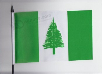austrália, ilha norfolk, território, médio, mão, segurou bandeira 23cm x 15cm