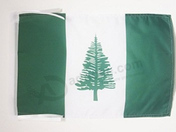Drapeau de l’île Norfolk drapeau 18'' x 12'' cordons - Norfolk Islander - Anglais petits drapeaux 30 x 45cm - bannière 18x12 po