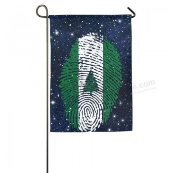 フィールドツリーノーフォーク島旗指紋ホームガーデンフラグ装飾用ガーデンホーム歓迎デモンストレーションフラグ