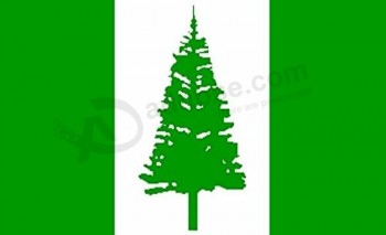 Norfolk eilanden vlag 5ft x 3ft large - 100% polyester - metalen ogen - dubbel gestikt