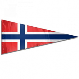 Poliéster noruego triángulo cadena bandera al por mayor