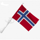 poliéster de malha montado na parede bandeira norueguesa atacado