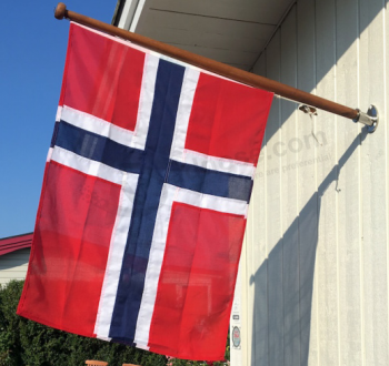高品質ポリエステル壁掛けノルウェー国旗バナー