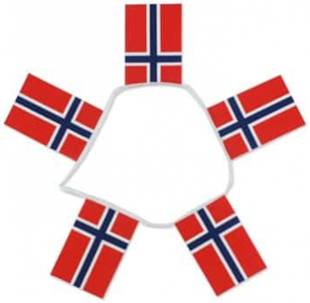 eventi sportivi bandiera norvegese in corda di poliestere