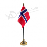 Office Small Size Polyester Norwegian Desk Table Flag