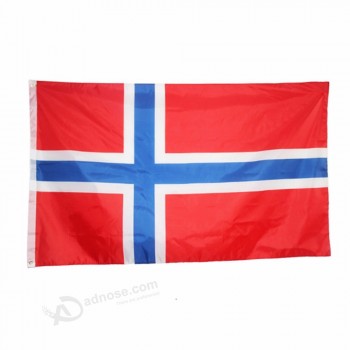 tecido de poliéster com bandeira nacional da noruega de promoção