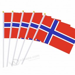 Custom Printing Pattern Norway Hand Held Wave National Country Flag