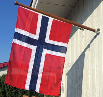 an der wand montierte norwegische flaggen wandbehang norwegen banner