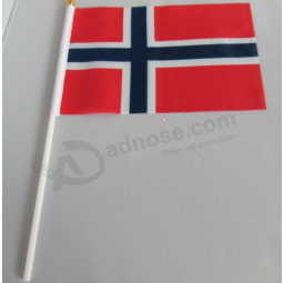 4 * 6 pulgadas noruega bandera de palo de mano noruega con poste